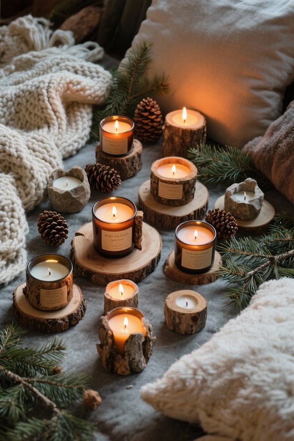 choosing woodsy scented candles