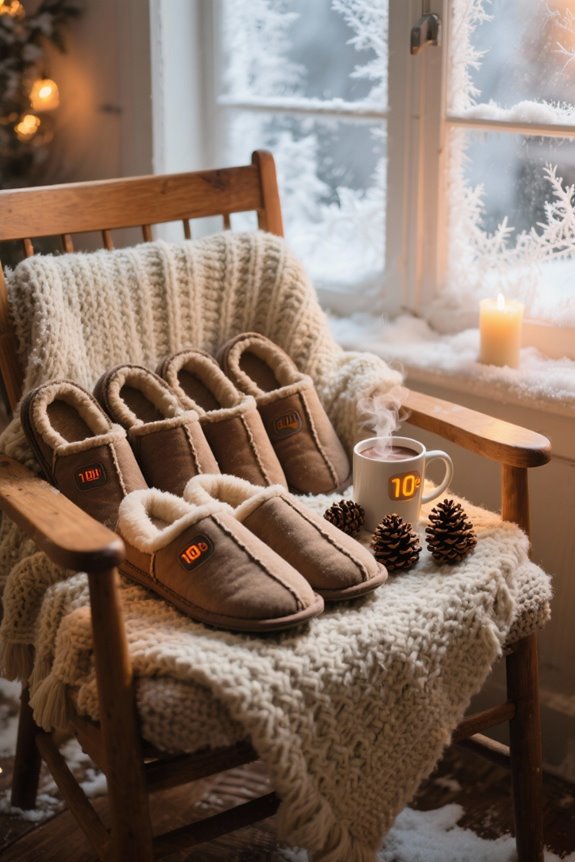 cozy heated winter slippers