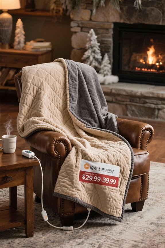 electric throws price range