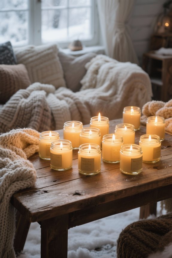 fragrant candles for ambiance
