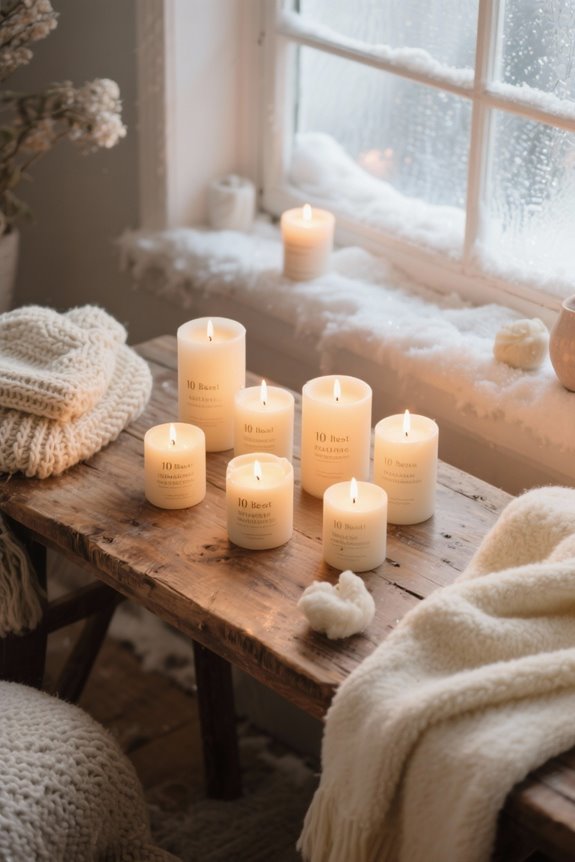 relaxing candles for spa