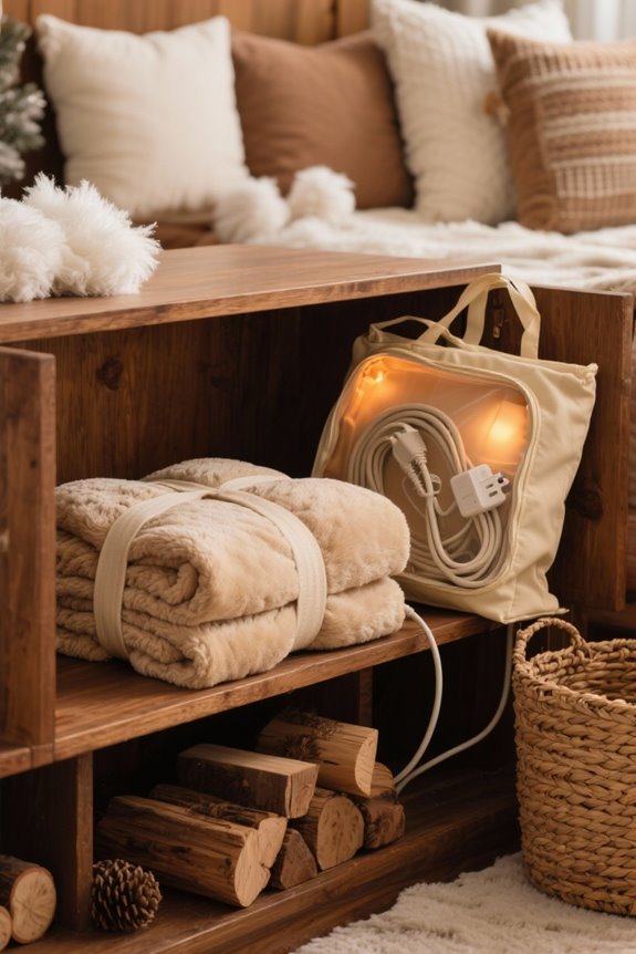 safe heated blanket storage
